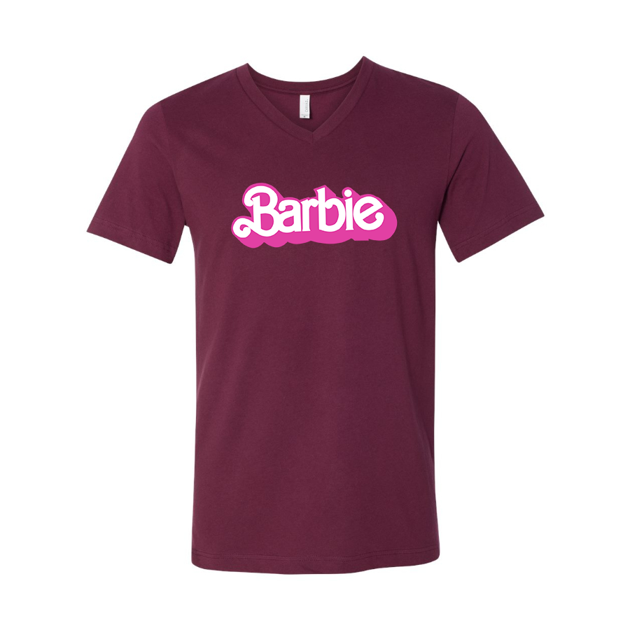 Men's Barbie BELLA CANVAS Jersey V-Neck Tee