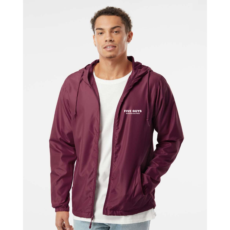 Men's Five Guys Independent Trading Co Lightweight Windbreaker Full-Zip Jacket