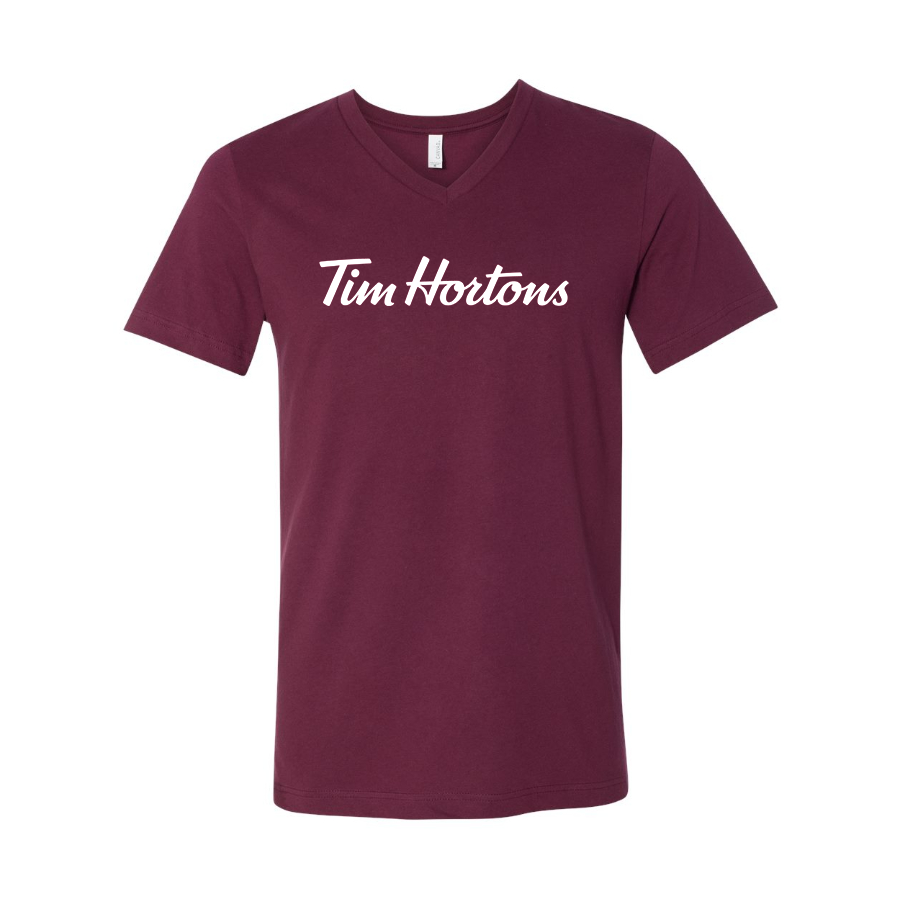 Men's Tim Hortons BELLA CANVAS Jersey V-Neck Tee