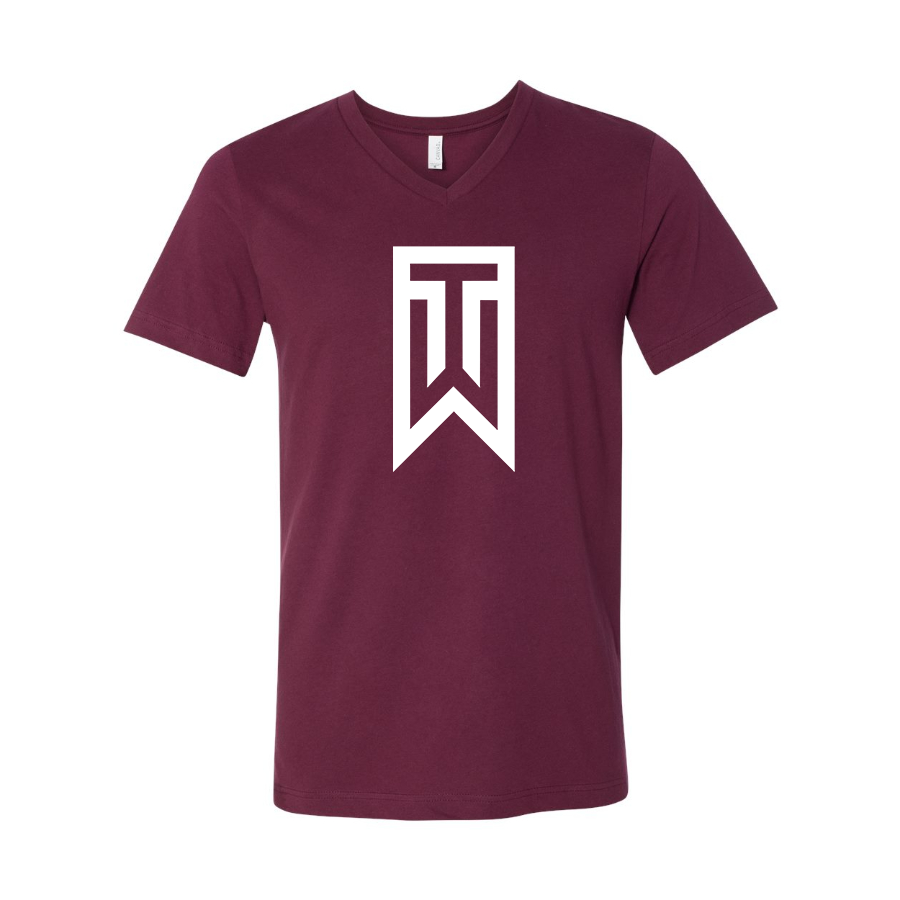 Men's Tiger Woods BELLA CANVAS Jersey V-Neck Tee