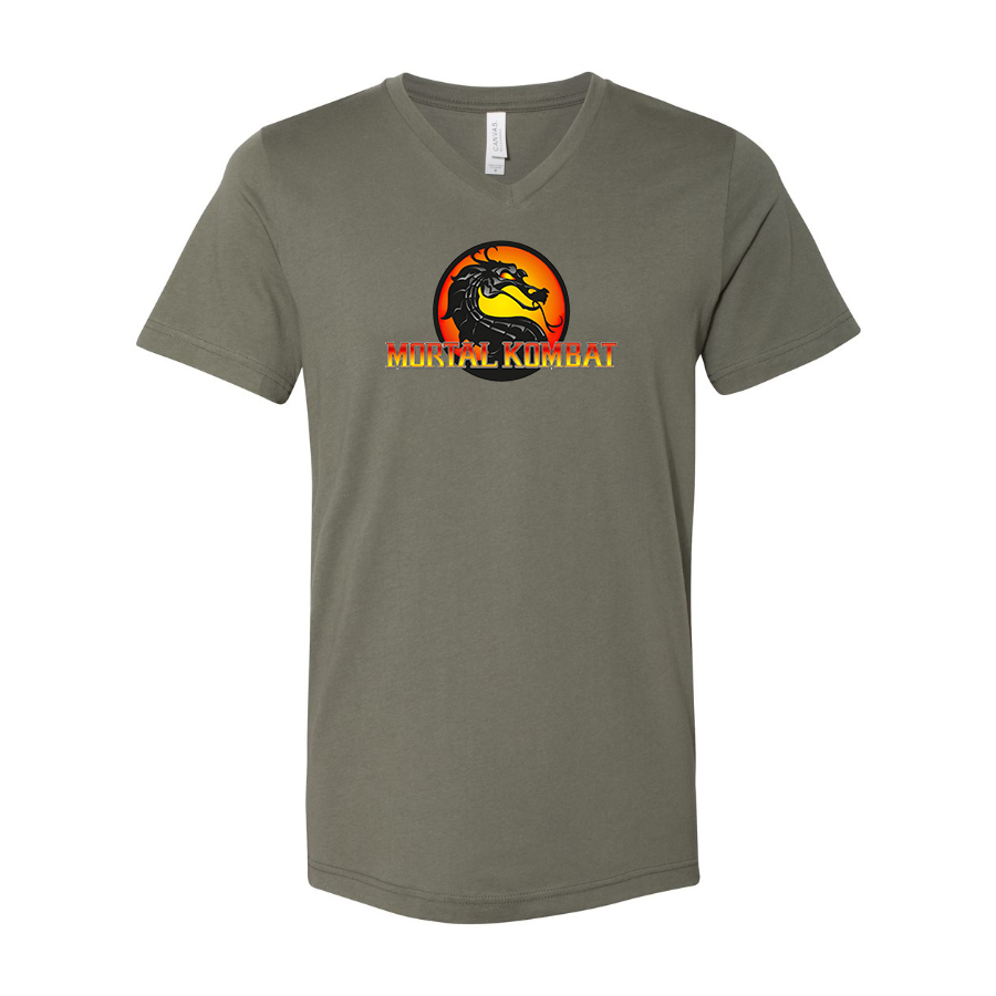 Men's Mortal Kombat BELLA CANVAS Jersey V-Neck Tee