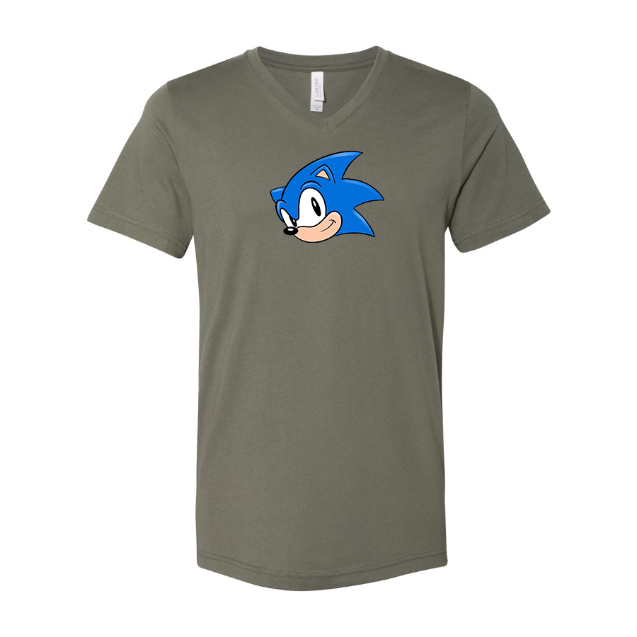 Men's Sonic the Hedgehog BELLA CANVAS Jersey V-Neck Tee