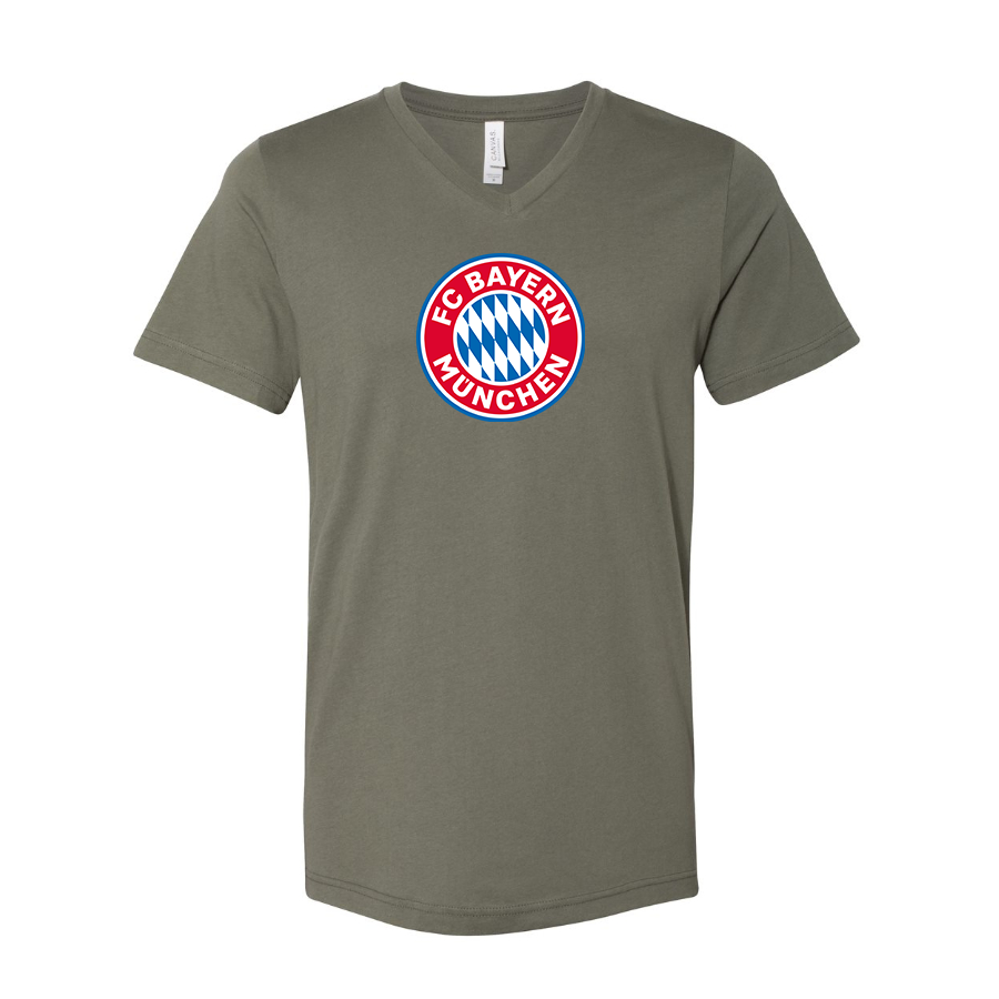 Men's FC Bayern Munich BELLA CANVAS Jersey V-Neck Tee