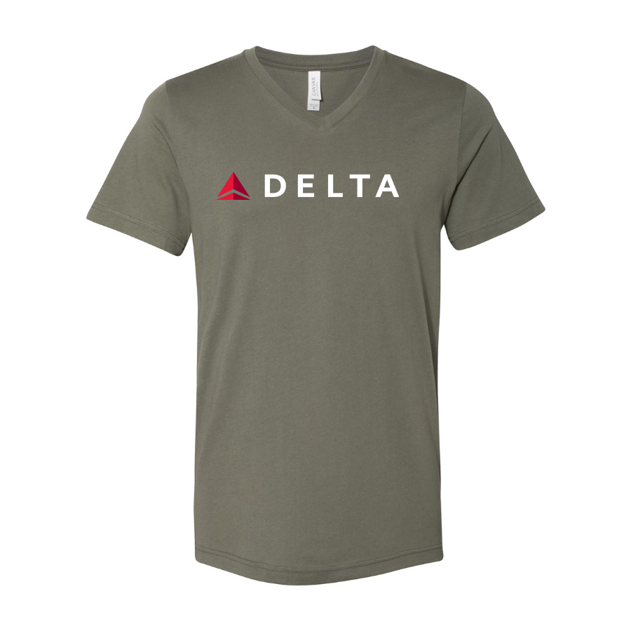 Men's Delta Airlines BELLA CANVAS Jersey V-Neck Tee