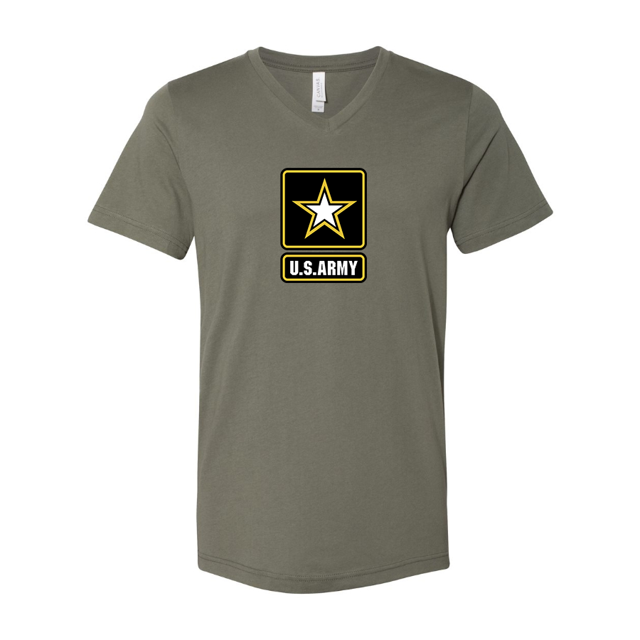 Men's U.S. ARMY BELLA CANVAS Jersey V-Neck Tee