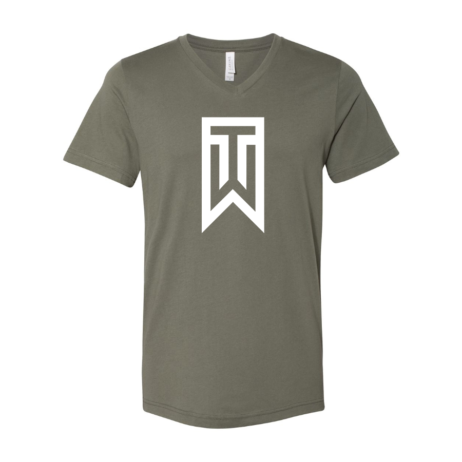 Men's Tiger Woods BELLA CANVAS Jersey V-Neck Tee