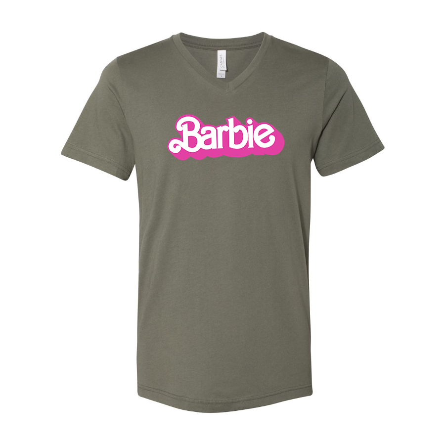 Men's Barbie BELLA CANVAS Jersey V-Neck Tee