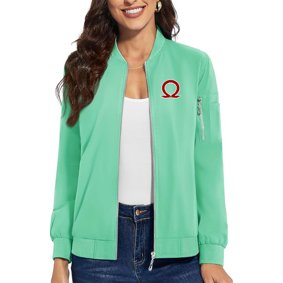 Women's God Of War Premium Bomber Jacket with Polished Detailing and Functional Sleeve Pocket Modern Luxury Outerwear