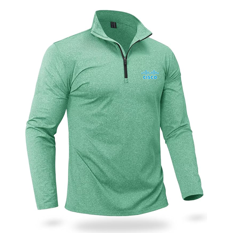 Men's Cisco Quarter Zip Pullover Premium Fleece Lined Heather Long Sleeve Golf Shirts Midweight 1/4 Half Zip Sweatshirts