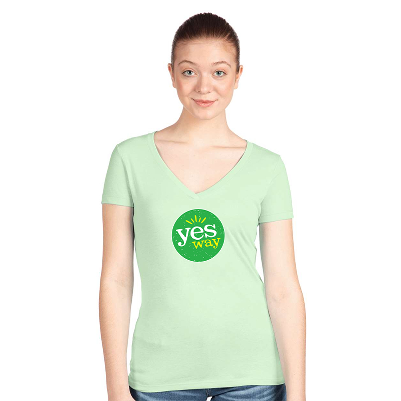 Women's Yes Way Next Level Ideal V-Neck T-Shirt