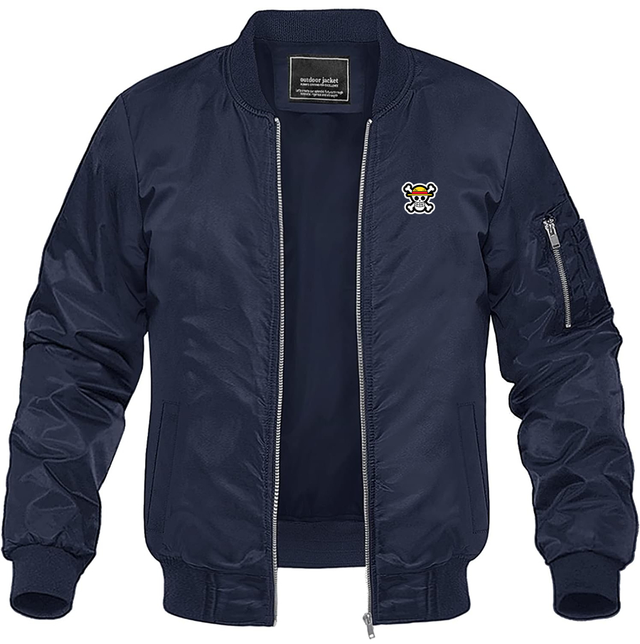 Men's StrawHat Lightweight Bomber Jacket Windbreaker Softshell Varsity Jacket