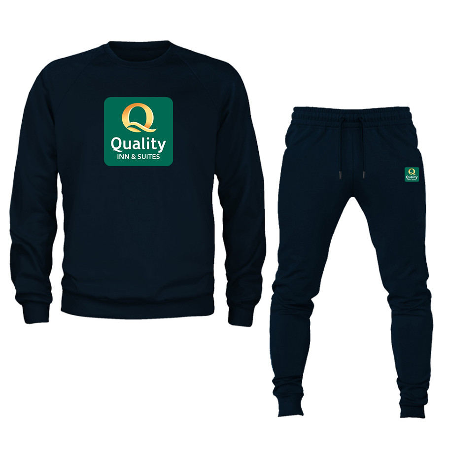 Men's Quality Inn & Suites Crewneck Sweatshirt Joggers Suit