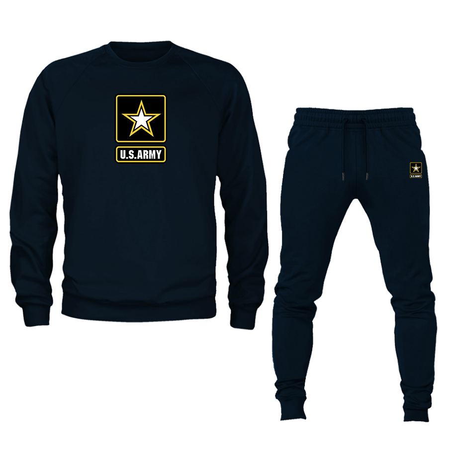 Men's U.S. ARMY Crewneck Sweatshirt Joggers Suit