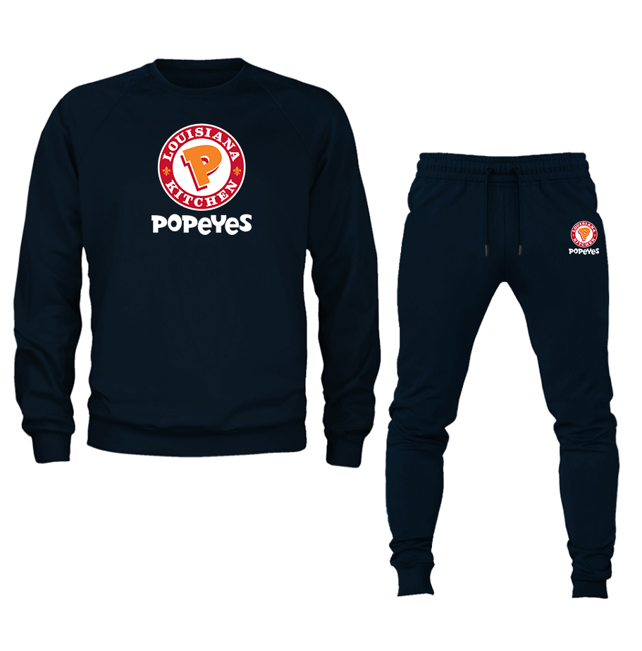 Men's Popeyes Louisiana Kitchen Crewneck Sweatshirt Joggers Suit