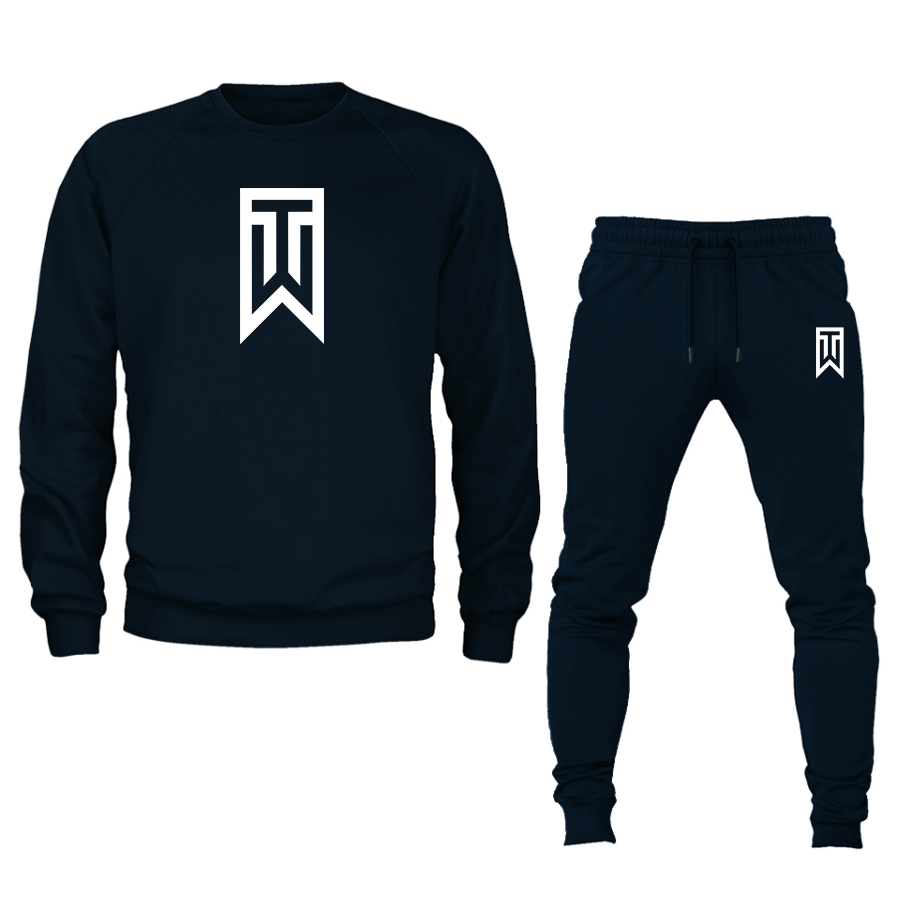 Men's Tiger Woods Crewneck Sweatshirt Joggers Suit