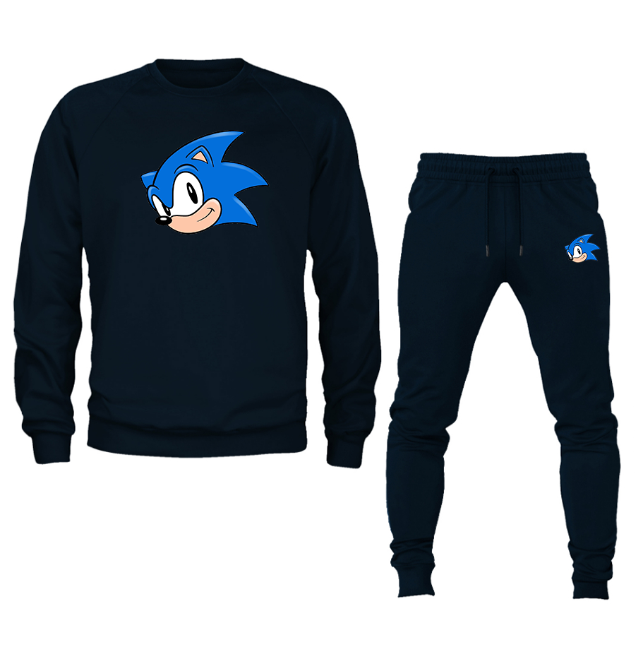 Men's Sonic the Hedgehog Crewneck Sweatshirt Joggers Suit