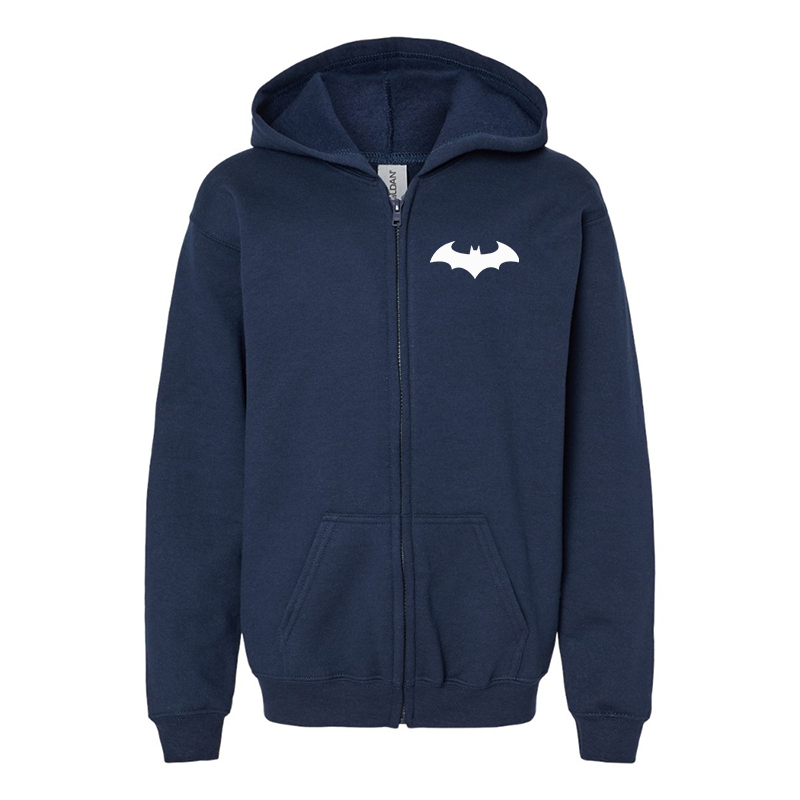 Youth's Batman Gildan Heavy Blend Full-Zip Hooded Sweatshirt