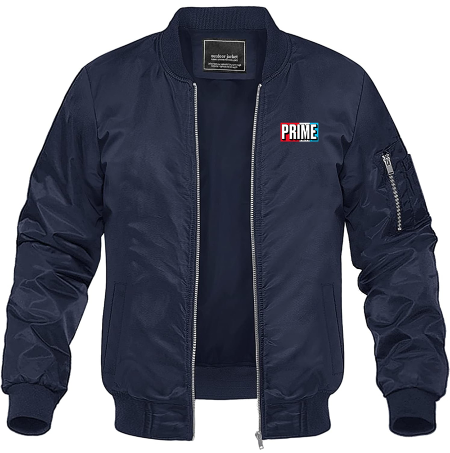Men's Prime Drink Lightweight Bomber Jacket Windbreaker Softshell Varsity Jacket Coat