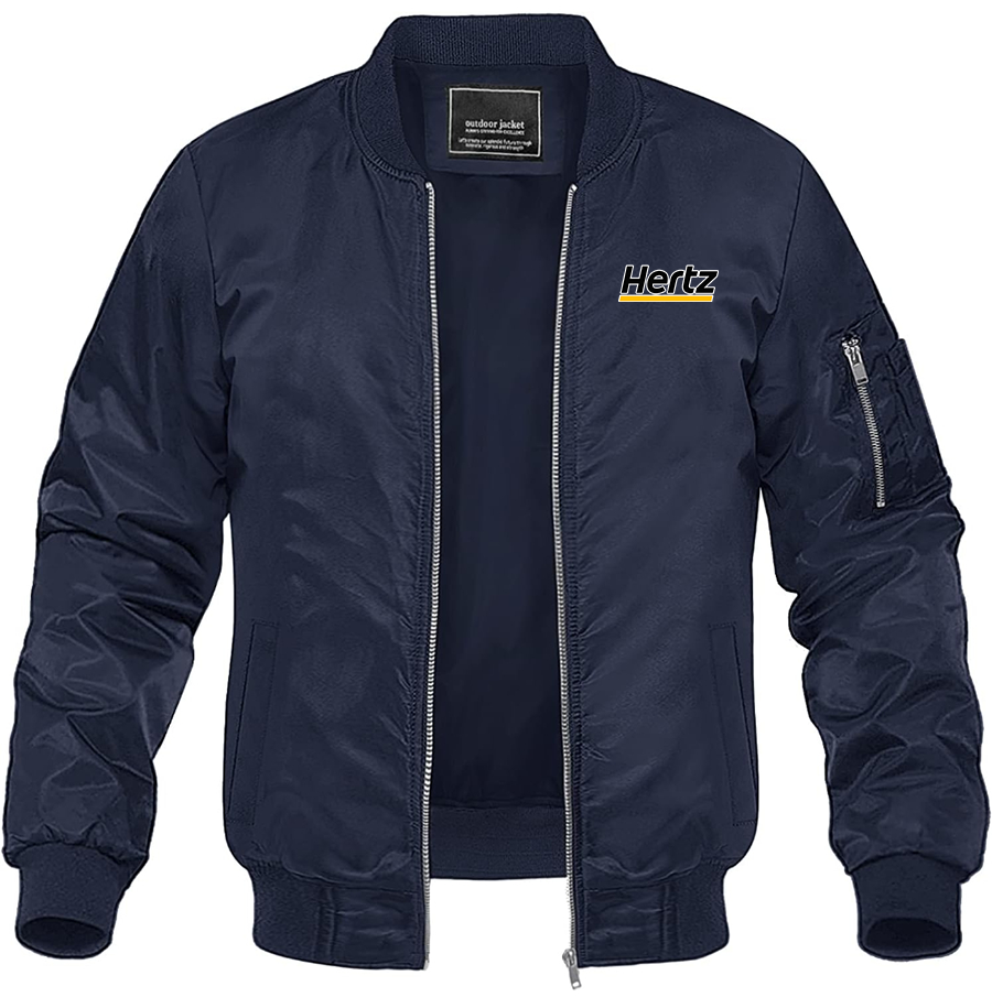 Men's Hertz Lightweight Bomber Jacket Windbreaker Softshell Varsity Jacket