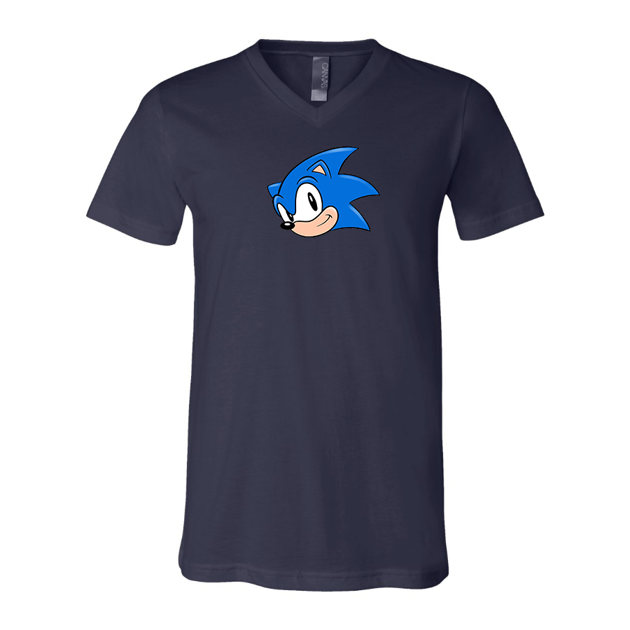 Men's Sonic the Hedgehog BELLA CANVAS Jersey V-Neck Tee