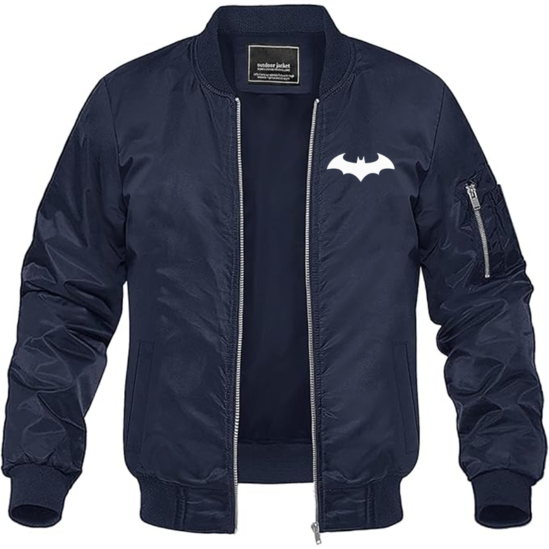 MAGNIVIT Men's Batman Lightweight Bomber Jacket Windbreaker Casual Fall Spring Outdoor Coat