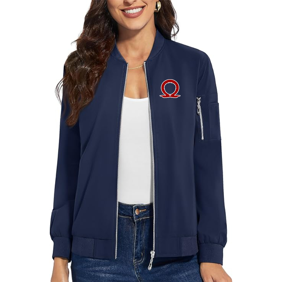 Women's God Of War Premium Bomber Jacket with Polished Detailing and Functional Sleeve Pocket Modern Luxury Outerwear