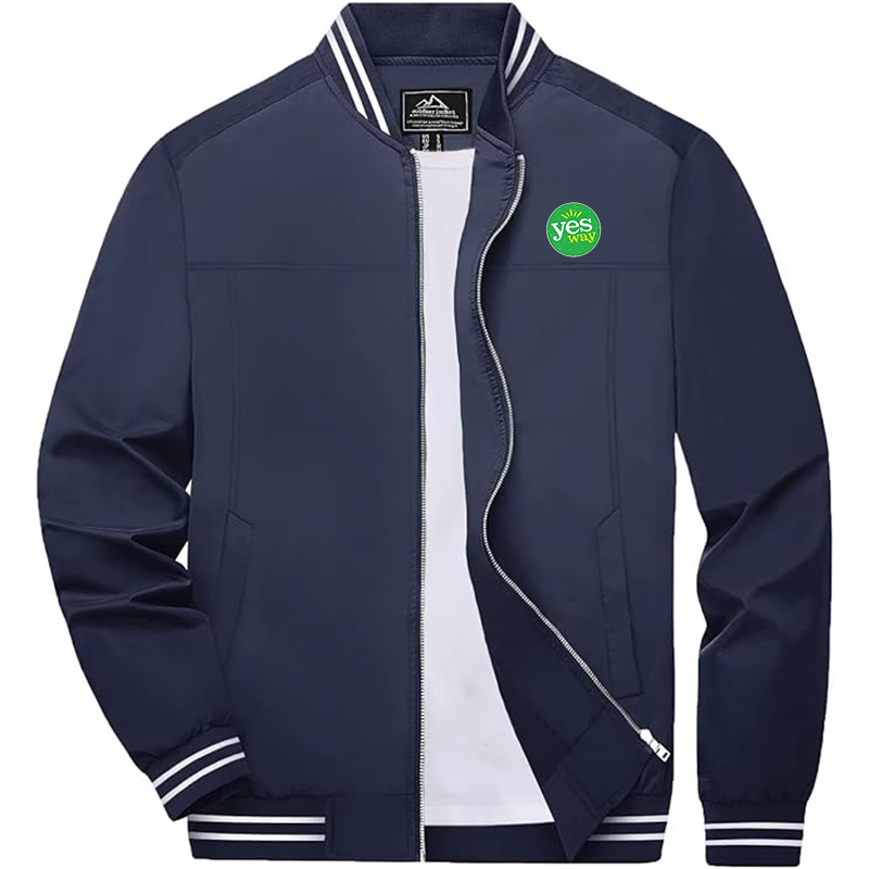 Men's Yes Way Boladeci Bomber Jackets Lightweight Water Resistant Breathable Spring Fall Full Zip Thin Windbreaker Light Jackets