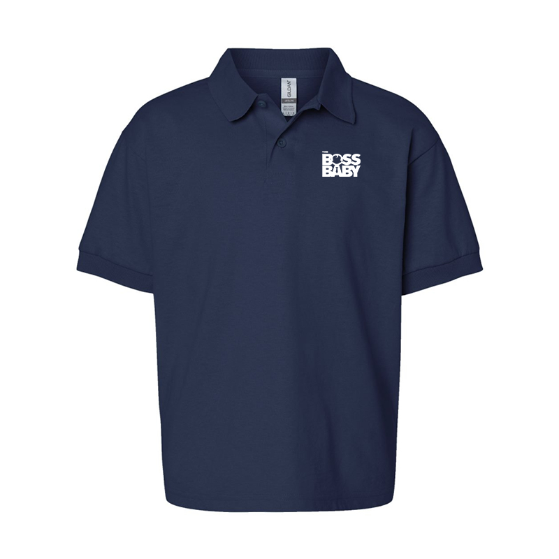 Youth's Boss Baby Gildan Dry Blend Jersey Polo