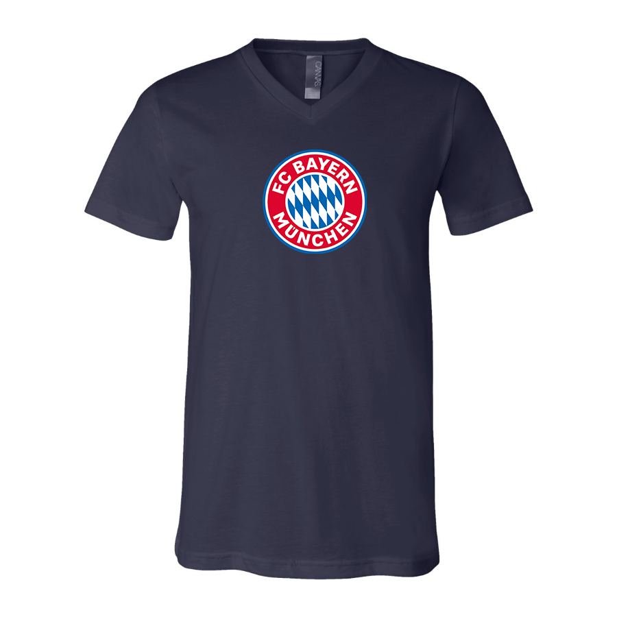 Men's FC Bayern Munich BELLA CANVAS Jersey V-Neck Tee