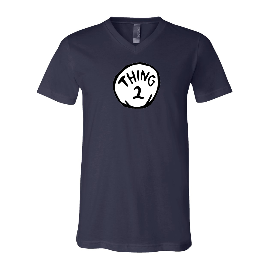 Men's Dr. Suess Thing 2 BELLA CANVAS Jersey V-Neck Tee