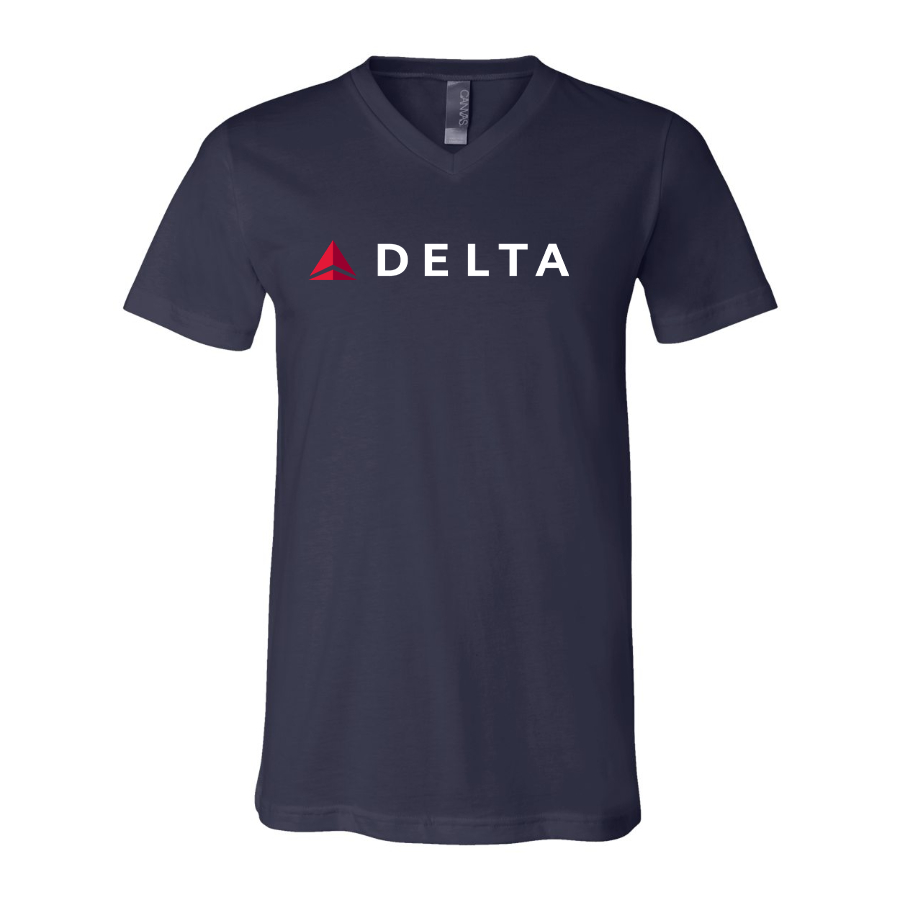 Men's Delta Airlines BELLA CANVAS Jersey V-Neck Tee