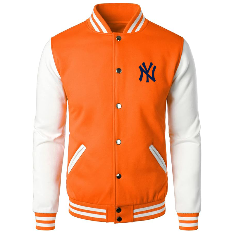 Men’s New York NY Yankees Varsity Baseball Jacket Cotton Blend Letterman Jackets