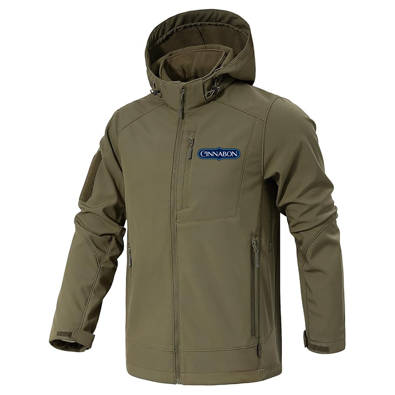 Men's Cinnabon Jacket Waterproof Hooded Coats Tactical Soft Shell Jackets
