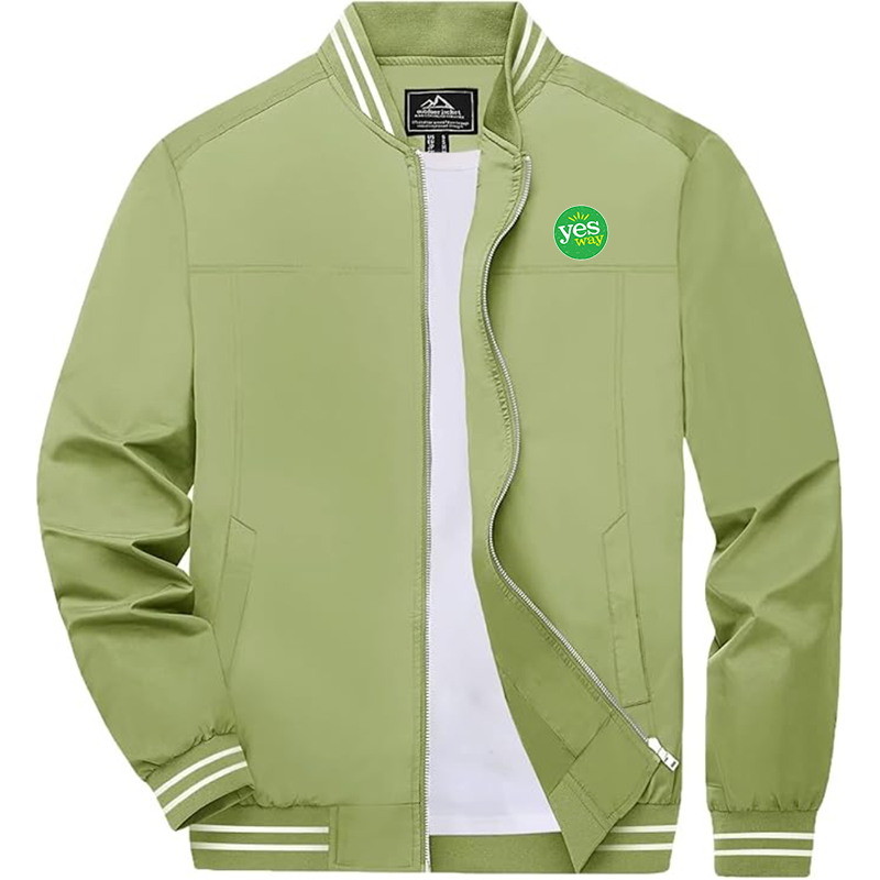 Men's Yes Way Boladeci Bomber Jackets Lightweight Water Resistant Breathable Spring Fall Full Zip Thin Windbreaker Light Jackets