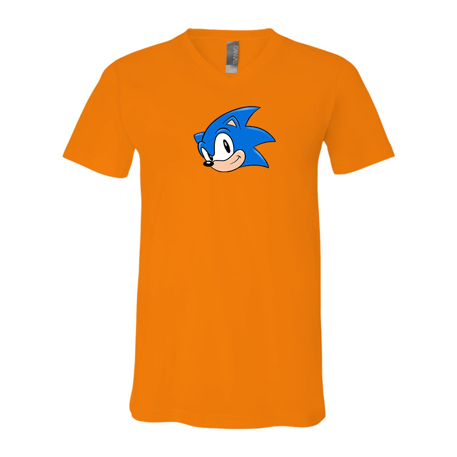 Men's Sonic the Hedgehog BELLA CANVAS Jersey V-Neck Tee