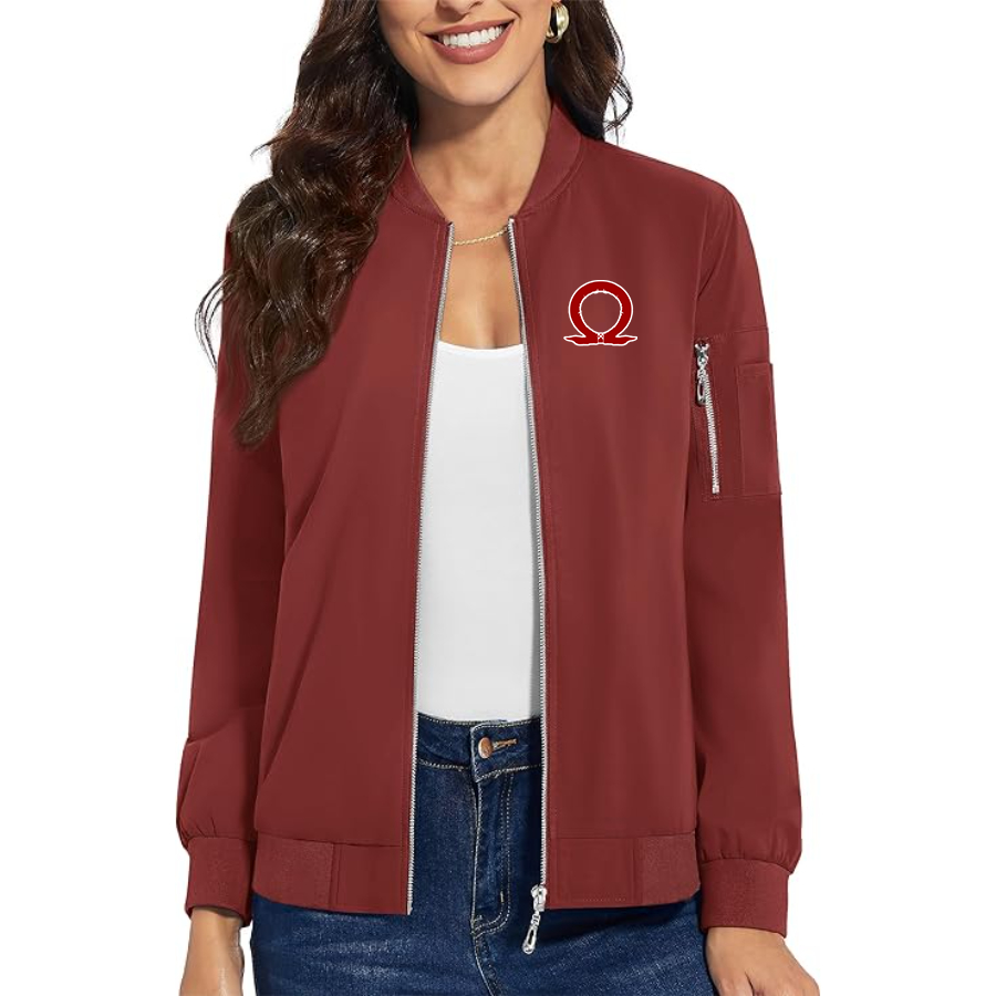 Women's God Of War Premium Bomber Jacket with Polished Detailing and Functional Sleeve Pocket Modern Luxury Outerwear