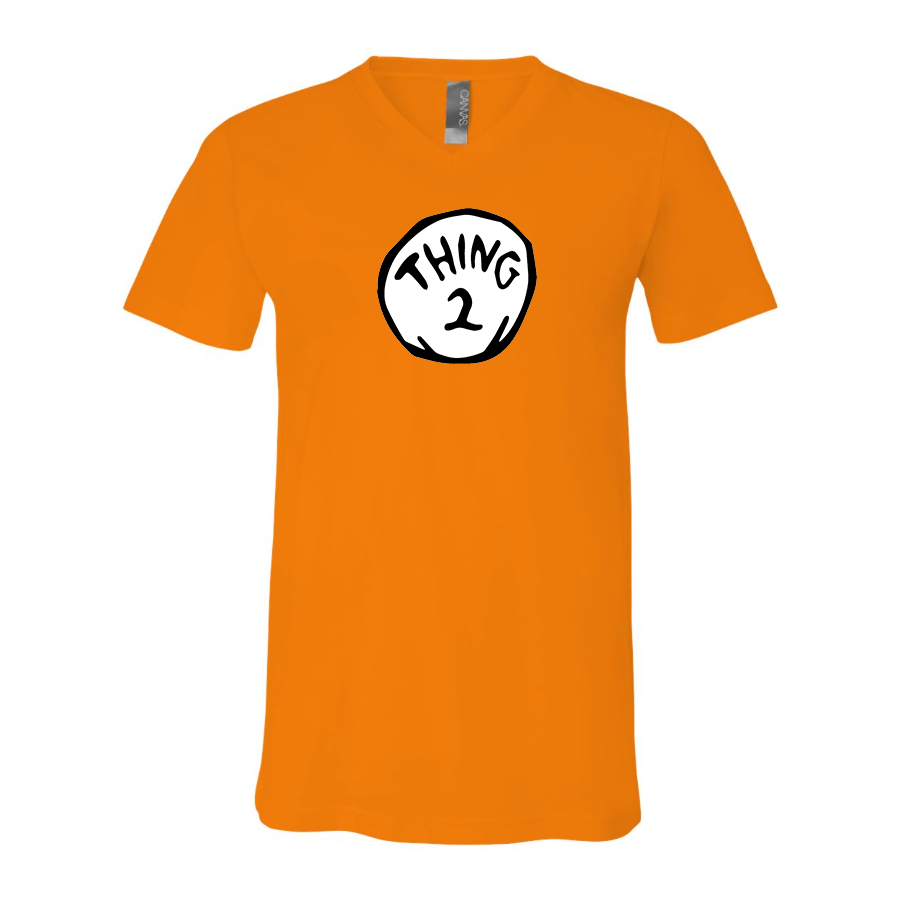 Men's Dr. Suess Thing 2 BELLA CANVAS Jersey V-Neck Tee