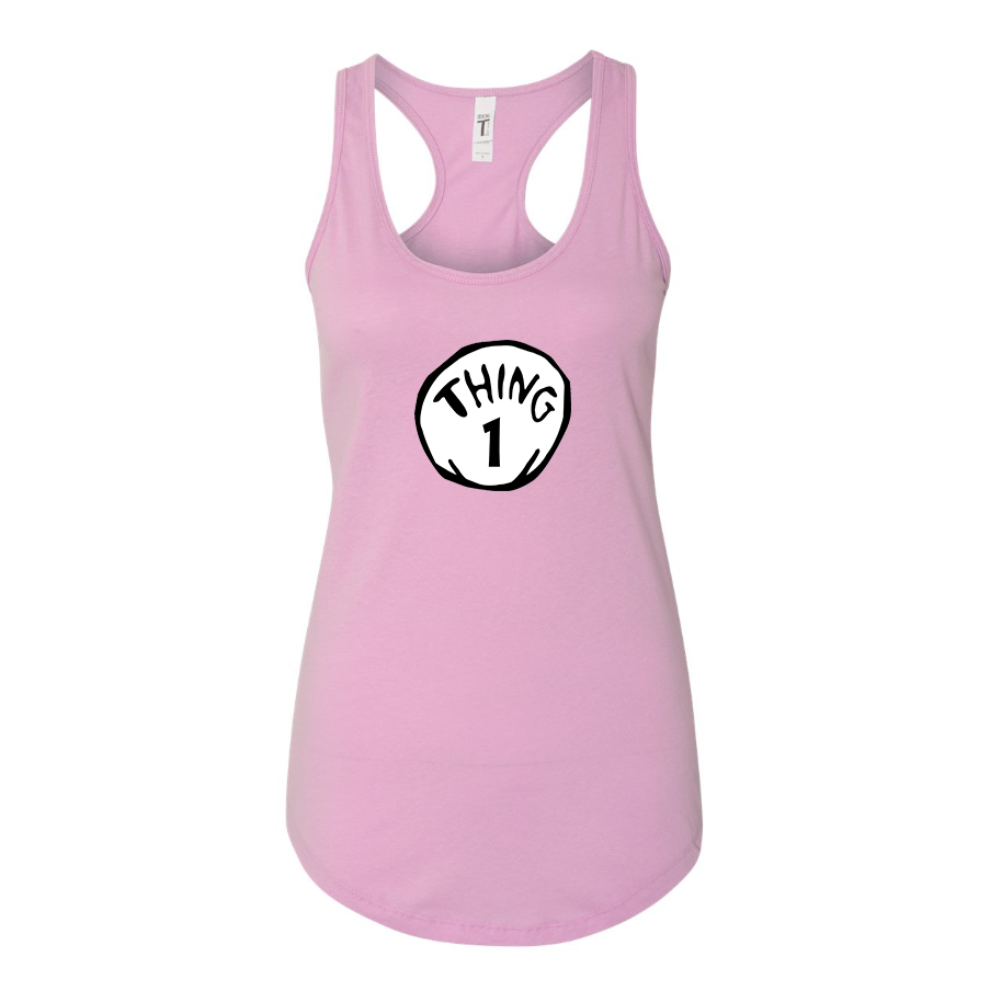 Women's Dr. Suess Thing 1 Racerback Tank Top