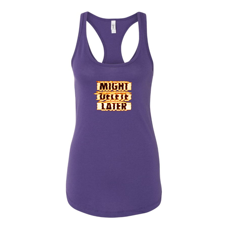 Women's Might Delete Later - J Cole Racerback Tank Top