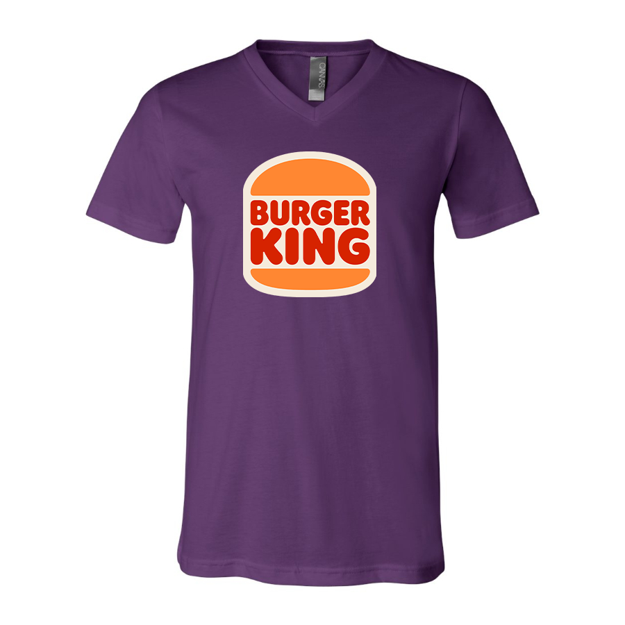 Men's Burger King BELLA CANVAS Jersey V-Neck Tee