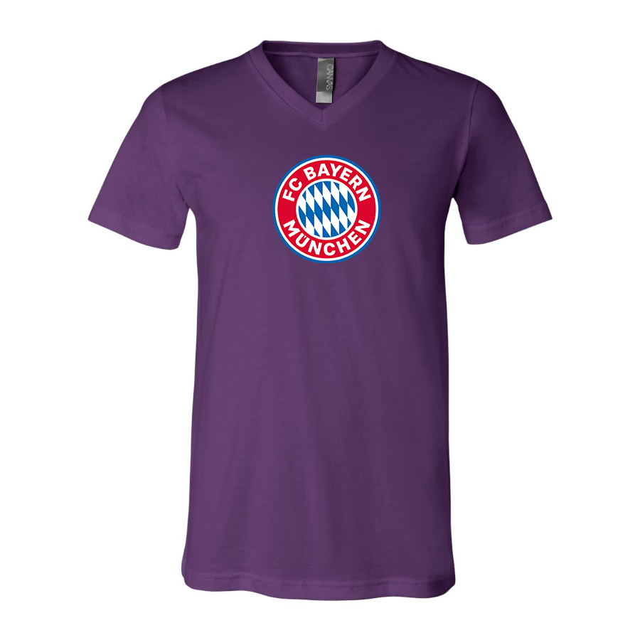 Men's FC Bayern Munich BELLA CANVAS Jersey V-Neck Tee