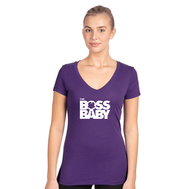 Women's Boss Baby Next Level Ideal V-Neck T-Shirt