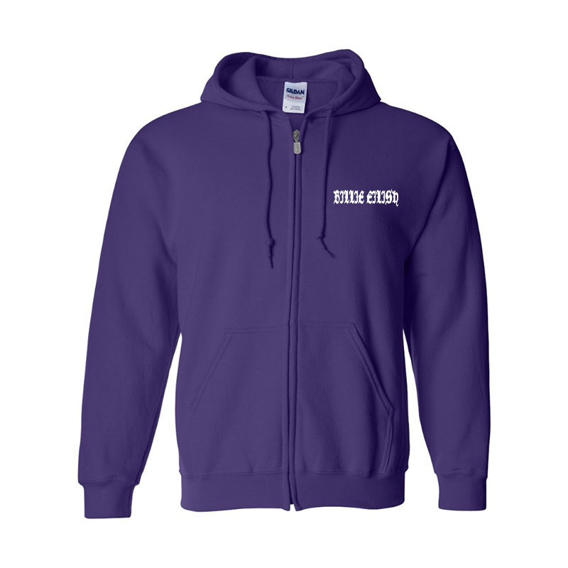 Men's Billie Eilish Gildan Heavy Blend Full-Zip Hooded Sweatshirt