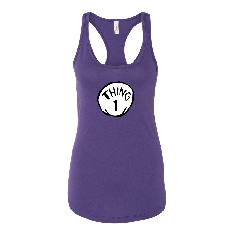 Women's Dr. Suess Thing 1 Racerback Tank Top