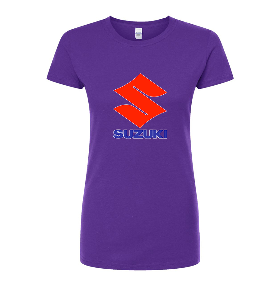 Women's Suzuki Bike Motorcycle Round Neck T-Shirt