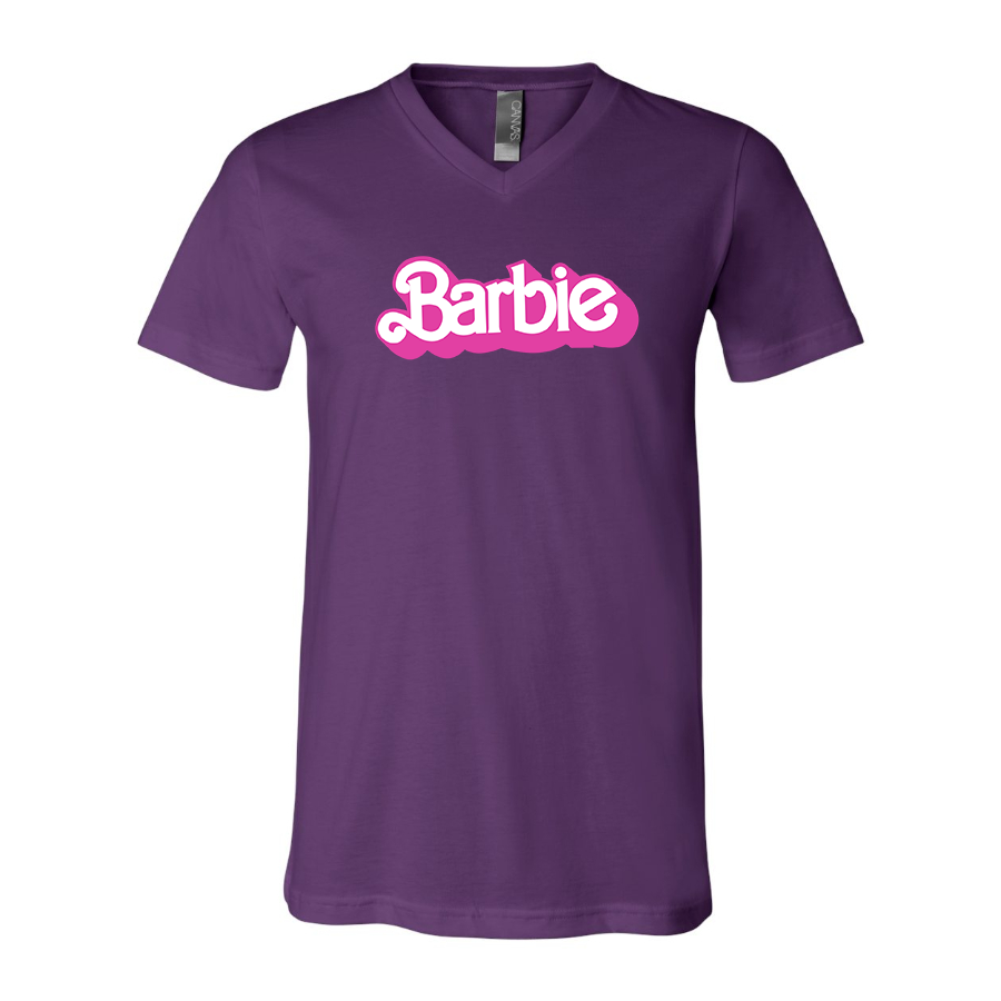 Men's Barbie BELLA CANVAS Jersey V-Neck Tee