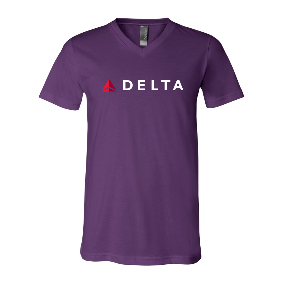 Men's Delta Airlines BELLA CANVAS Jersey V-Neck Tee