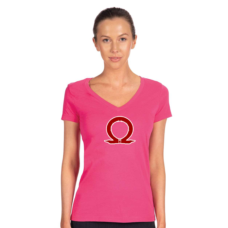 Women's God Of War Next Level Ideal V-Neck T-Shirt