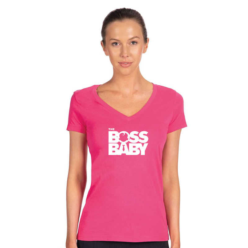 Women's Boss Baby Next Level Ideal V-Neck T-Shirt
