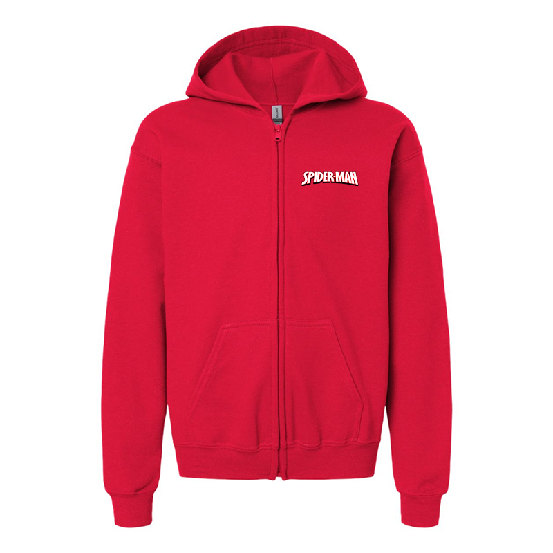 Youth's Spider Man Gildan Heavy Blend Full-Zip Hooded Sweatshirt